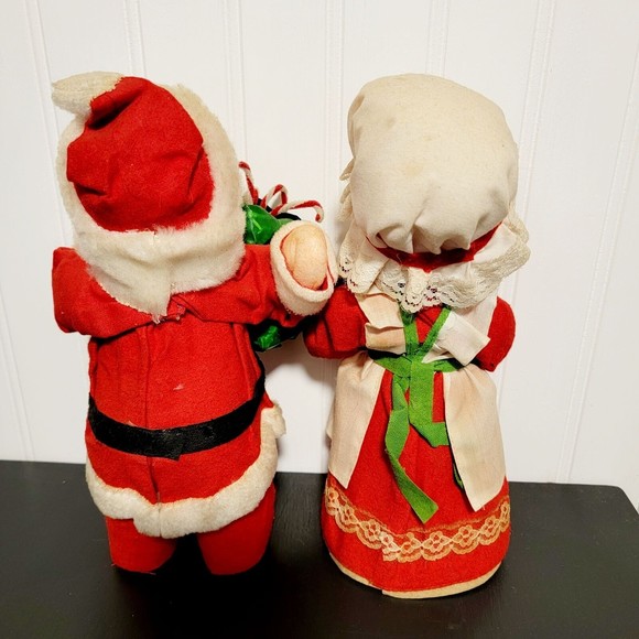 Vintage Saint Nicholas Santa Claus And Mrs Claus Christmas Tree Toppers‎ Statues - Picture 2 of 8